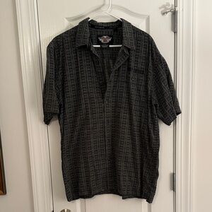 Harley-Davidson Black and Gray Casual Shirt